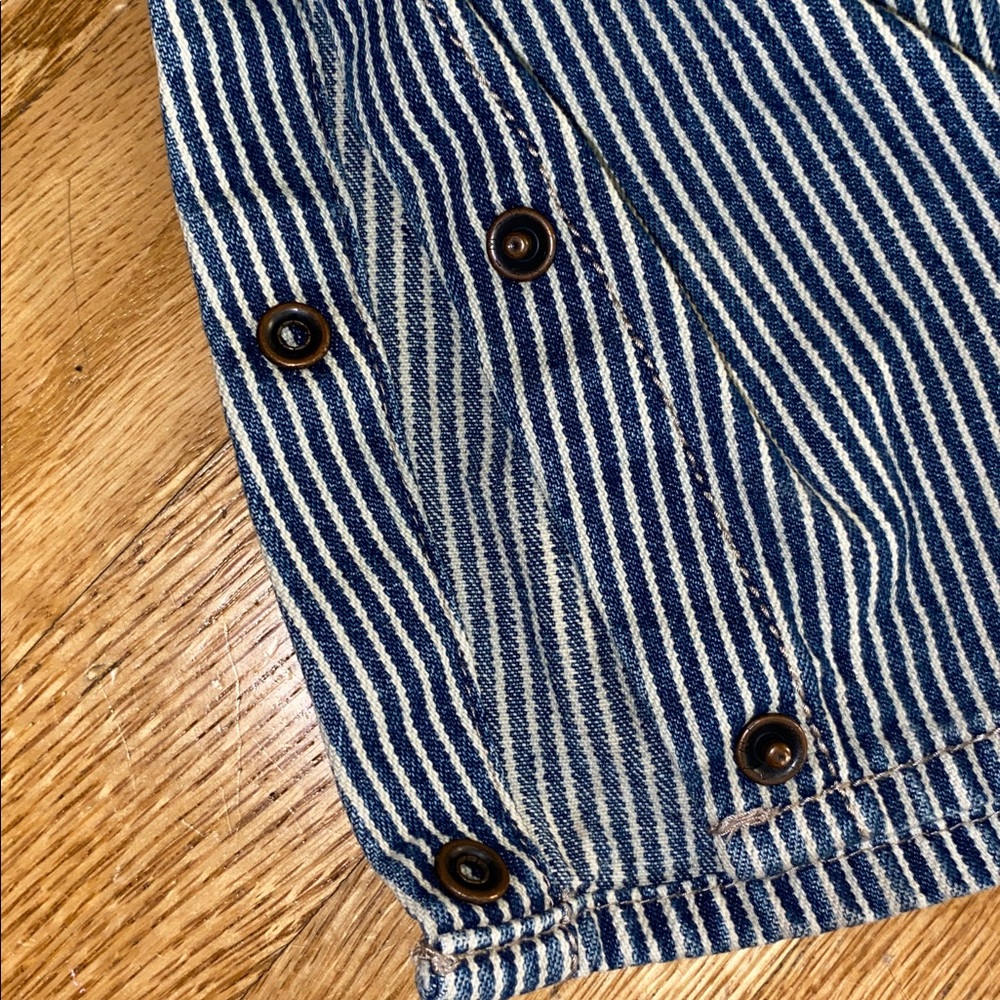 Vintage Oshkosh B'gosh Striped Railroad Overalls 18 Months Vestbak - Picture 7 of 11